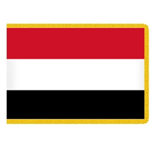 Yemen flag with yellow border