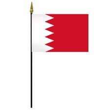 Bahrain flag on pole