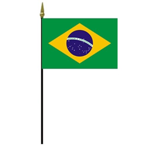 Brazilian flag on a flagpole