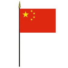 China flag with golden stars