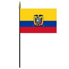 Ecuador flag with national emblem