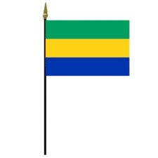 flag of gabon horizontal stripes