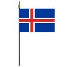 Icelandic flag on a pole