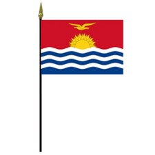 Kiribati flag with sun and waves
