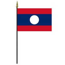 lao flag with circle and stripes