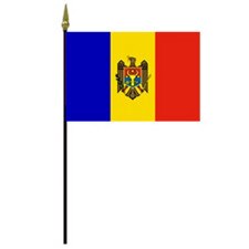 Moldova flag on a pole