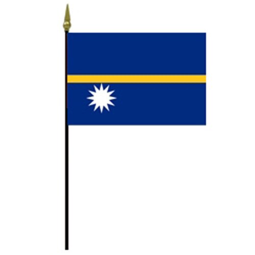 nauru flag on a pole