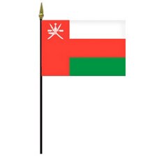 Oman national flag on pole