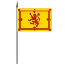 yellow flag with red lion