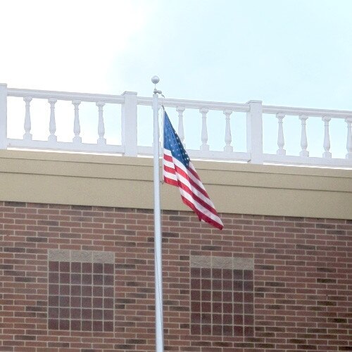 25' Shoe Base Aluminum Flagpole