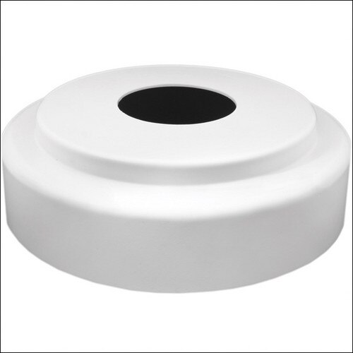 white circular base with hole