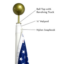 Fiberglass flagpole accessories