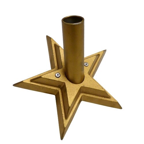 gold star shaped candle holder