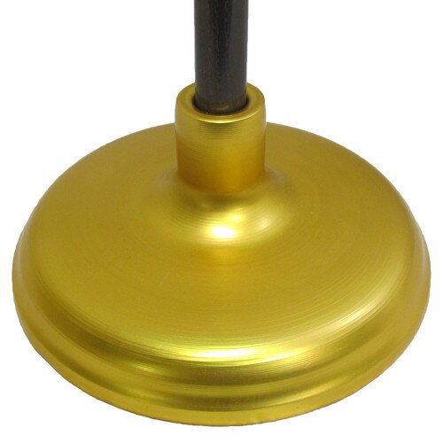 golden lamp base with black pole