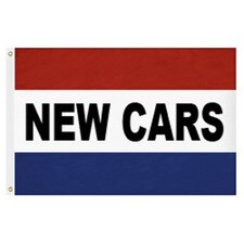 new cars banner red white blue