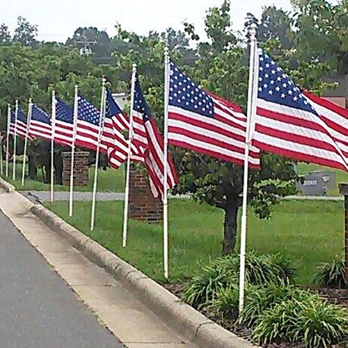 No Tangle Flagpole Kit Spinning Flag Pole USA Flag