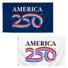 Blue and White America 250 Flags
