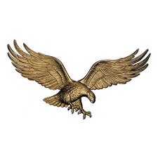 bronze eagle with outstretched wing