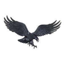black eagle with spread wings