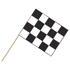 Nylon Racing Flag - Checkered - End