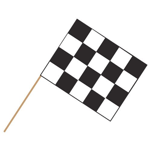 Nylon Racing Flag - Checkered - End