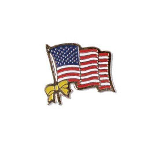 U.S. Flag With Yellow Ribbon Lapel