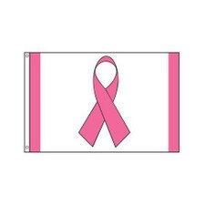 pink ribbon awareness flag