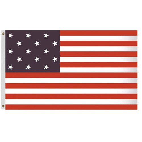 USA flag with red and white stripes