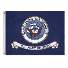 U S Navy Retired Flag Emblem