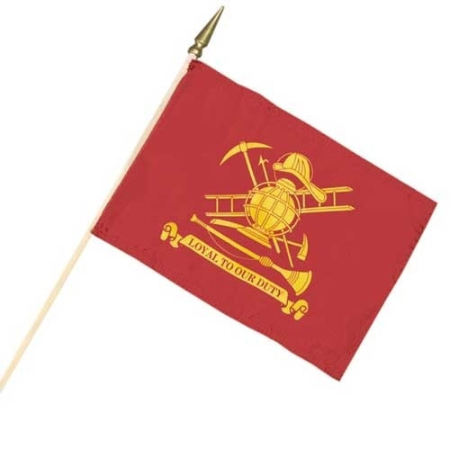 firefighter grave marker flags