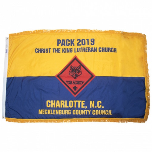 Nylon Cub Scout Pack Fringed Flag