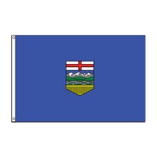 Alberta flag with coat of arms