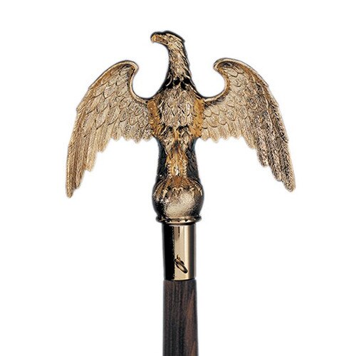 eagle top cane handle in gold