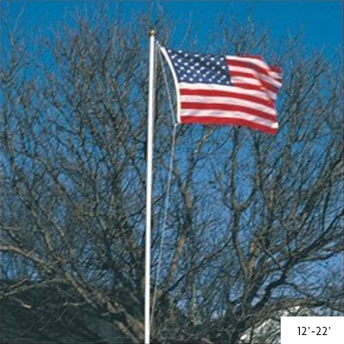 American flag on flagpole backgroun