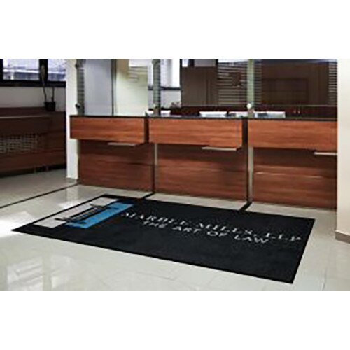 Custom High Traffic Door Mat with Logo Inlay