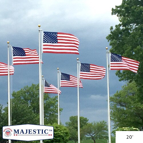 20 Foot Commercial Flagpole CarrotTop Flags