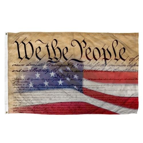 Brown Nylon Constitution Flag