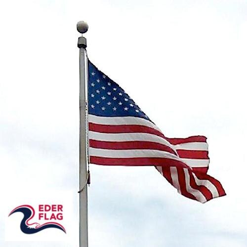 American flag waving in wind
