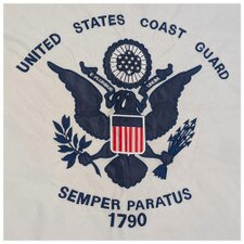 Emb. Nylon Coast Guard Flag Closeup
