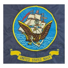 Embroidered Navy Flag Closeup