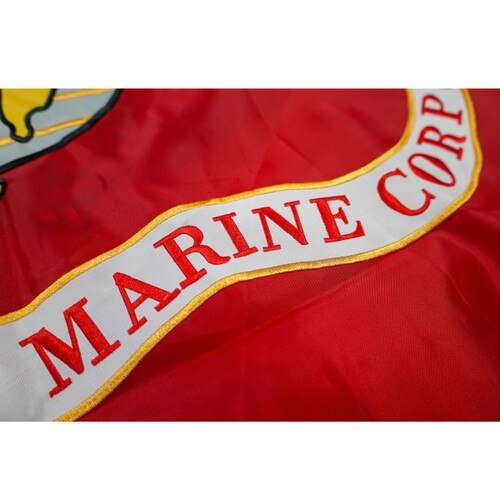 Nylon Embroidered USMC Flag