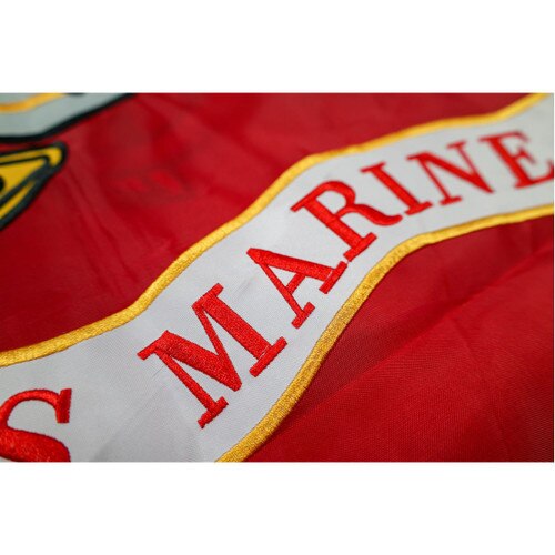 Nylon Embroidered USMC Flag