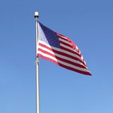 USA flag waving in the wind