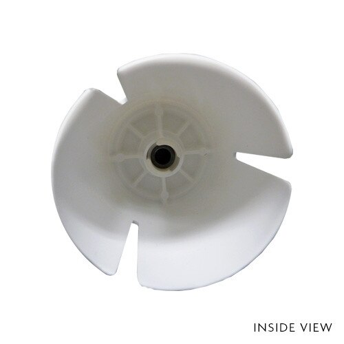 inside view of white fan blade