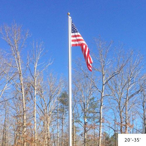 20' Satin Fine-Line Flagpole