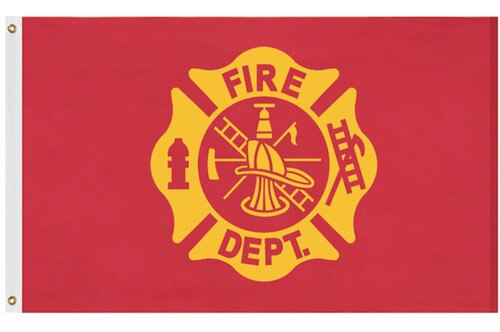 Indoor fire dept flag