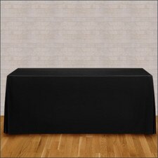 black table with cloth on floor