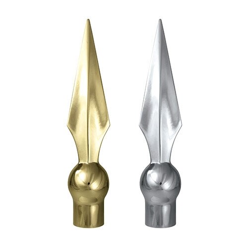 gold and silver spear toppers