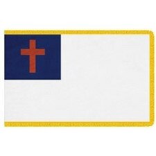 Christian Flag with Yellow Trim