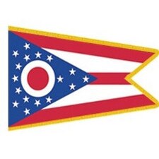 Ohio state flag design illustration